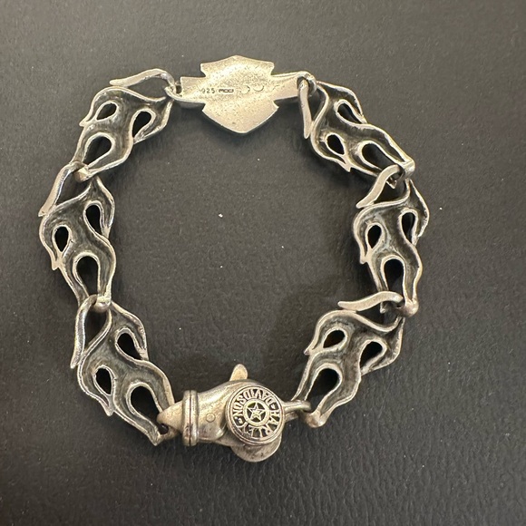 Harley-Davidson Sterling Silver Flame Chain Bracelet - Picture 5 of 5